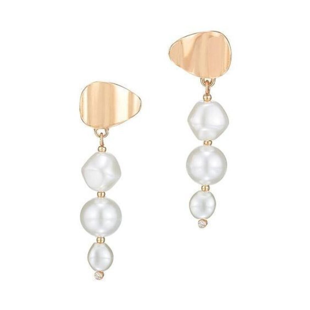 AVON "MODERN PEARLY LINEAR EARRINGS" (VERY RARE) ~ NEW SEALED!!!